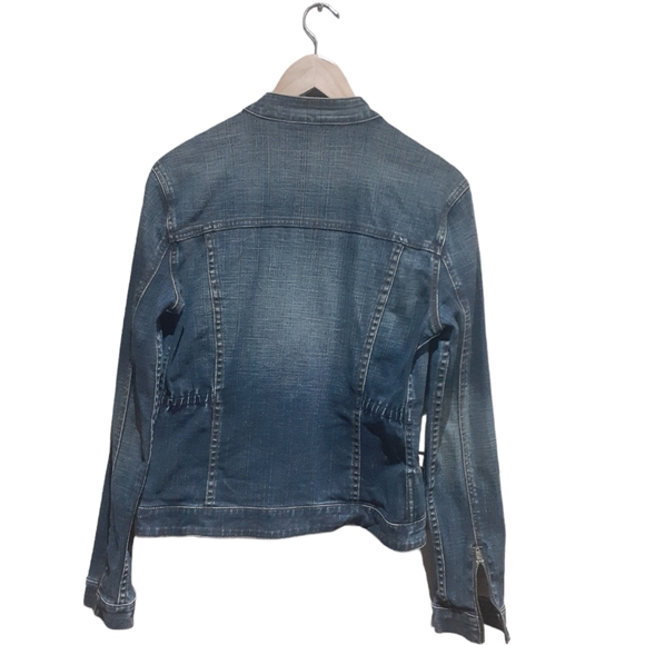 Buffalo David Bitton Vintage Y2K Women's Denim Jean Jacket Blue Wash Size Large - Picture 2 of 7